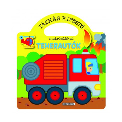 Táskás kifestő matricákkal - Teherautók