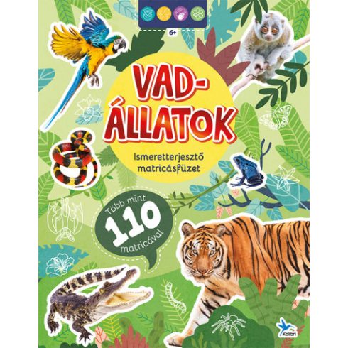 Ismeretterjesztő matricásfüzet - Vadállatok - Több mint 110 matricával