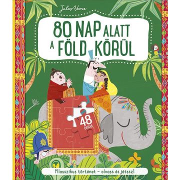 80 nap alatt a föld körül - könyv és kirakó