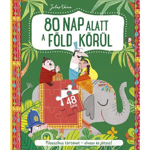 80 nap alatt a föld körül - könyv és kirakó