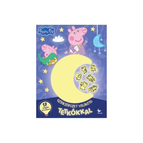 Színezőfüzet világító tetkókkal - Peppa malac