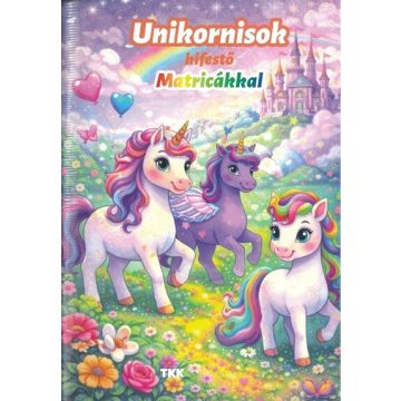 Unikornisok kifestő - Matricákkal