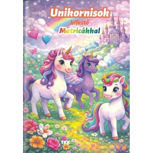 Unikornisok kifestő - Matricákkal